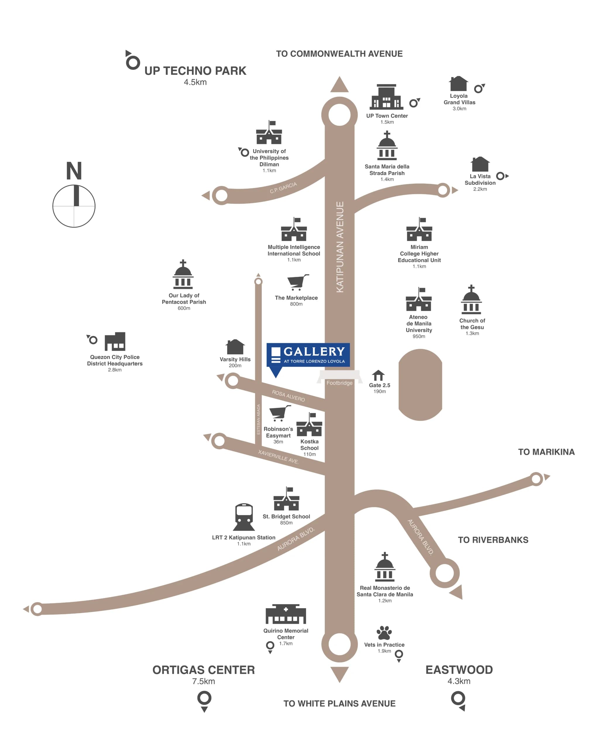 Gallery at Torre Lorenzo Loyola location map