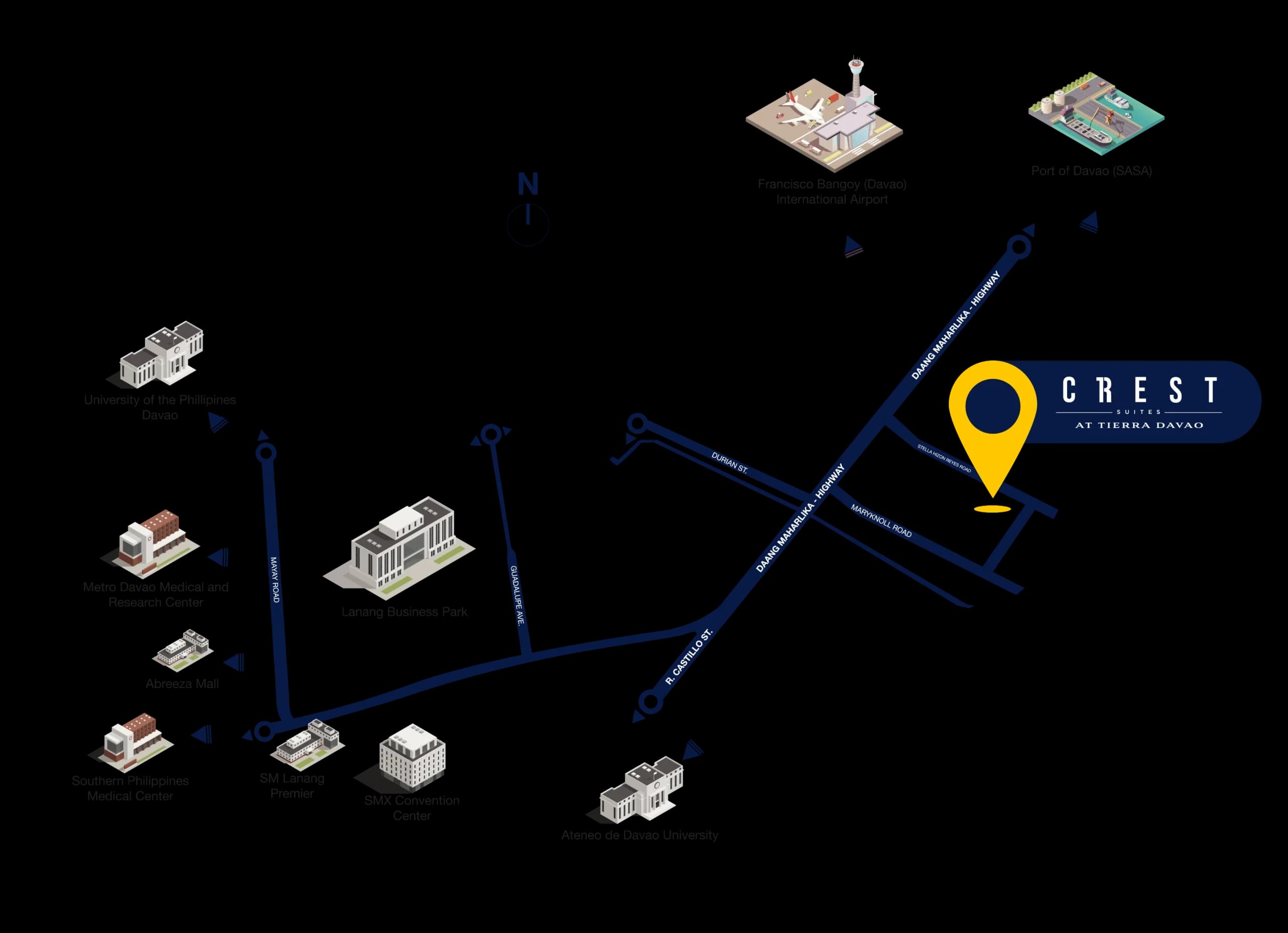 Crest Suites at Tierra Davao location map