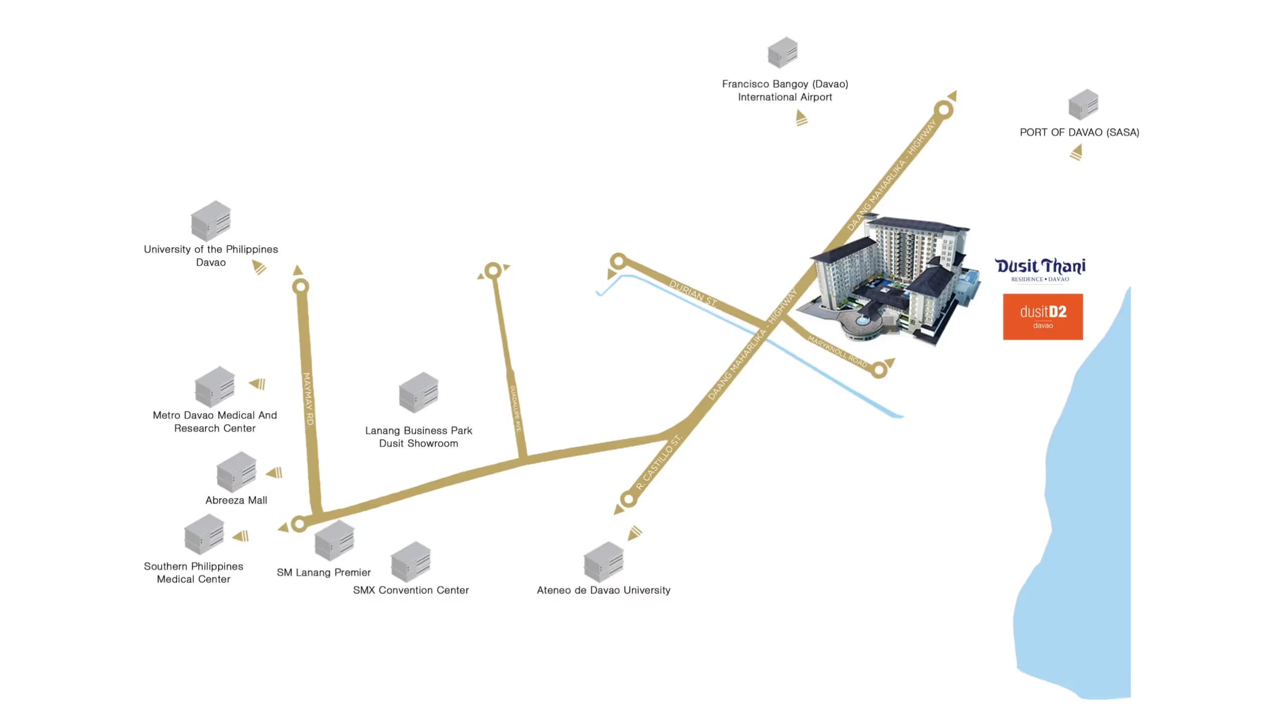 Dusit Thani Residence Davao location map